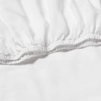 Queen Linen Blend Fitted Sheet White - Casaluna