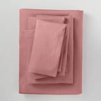 Full 300 Thread Count Temperature Regulating Solid Sheet Set Rose - Casaluna