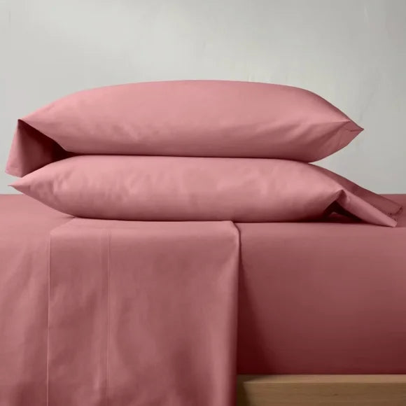 Full 300 Thread Count Temperature Regulating Solid Sheet Set Rose - Casaluna