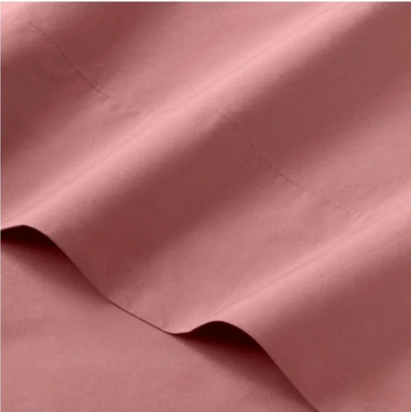 Queen 300 Thread Count Temperature Regulating Solid Sheet Set Rose - Casaluna