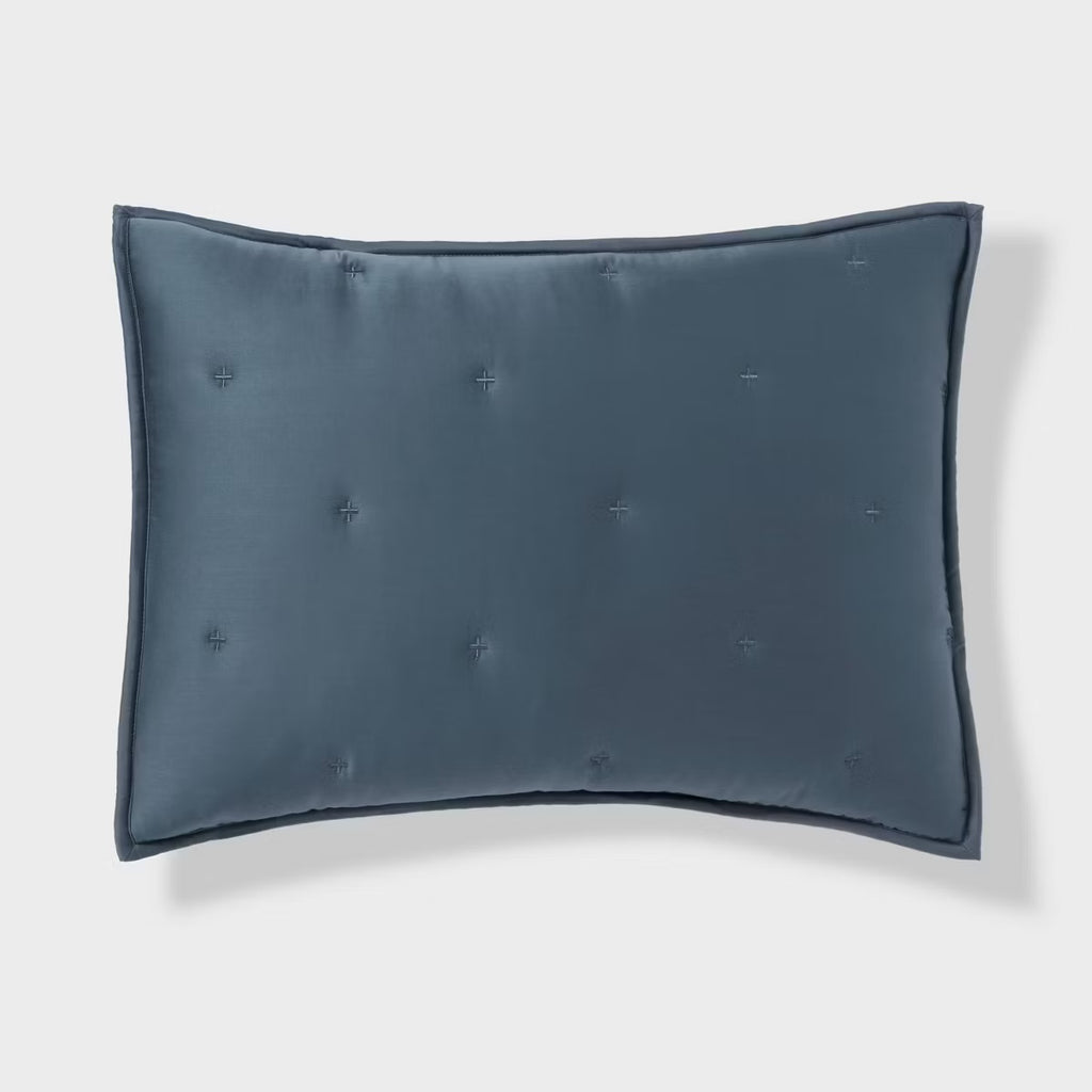 3pc King TENCEL Comforter and Sham Set Dark Teal Blue - Threshold