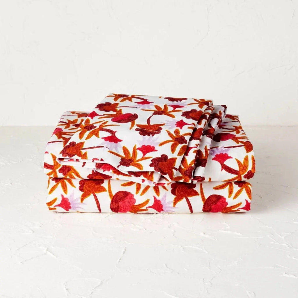 Full Printed Cotton Percale Sheet Set Natalia Floral - Opalhouse designed with Jungalow