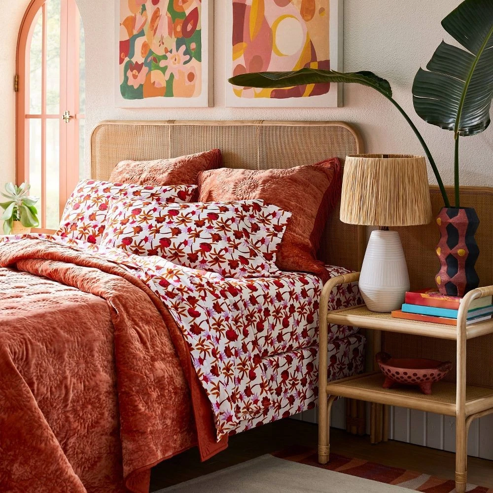 Full Printed Cotton Percale Sheet Set Natalia Floral - Opalhouse designed with Jungalow