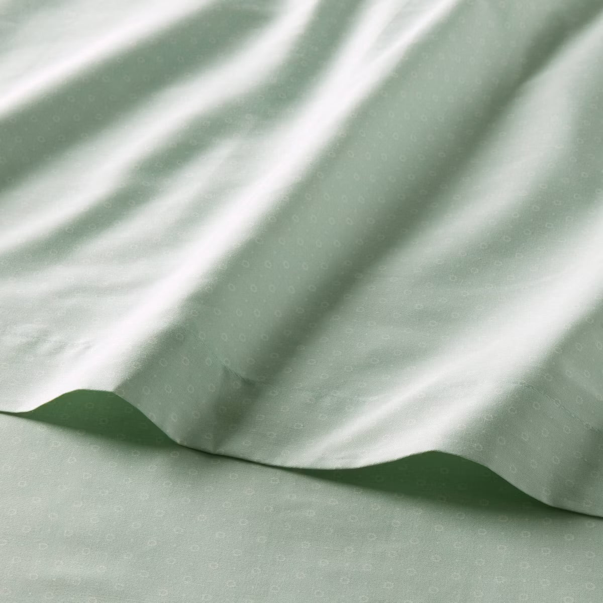 Full Easy Care Cotton Blend Sateen Sheet Set Mint Dot - Room Essentials