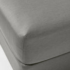 King Easy Care Cotton Blend Sateen Fitted Sheet Gray - Room Essentials
