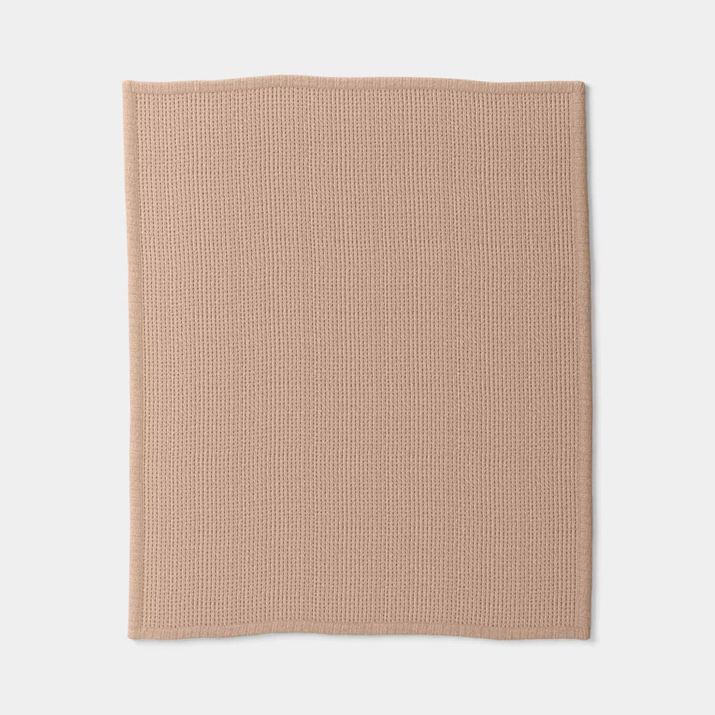 * Chenille Knit Throw Blanket with Faux Shearling Reverse Tan - Threshold