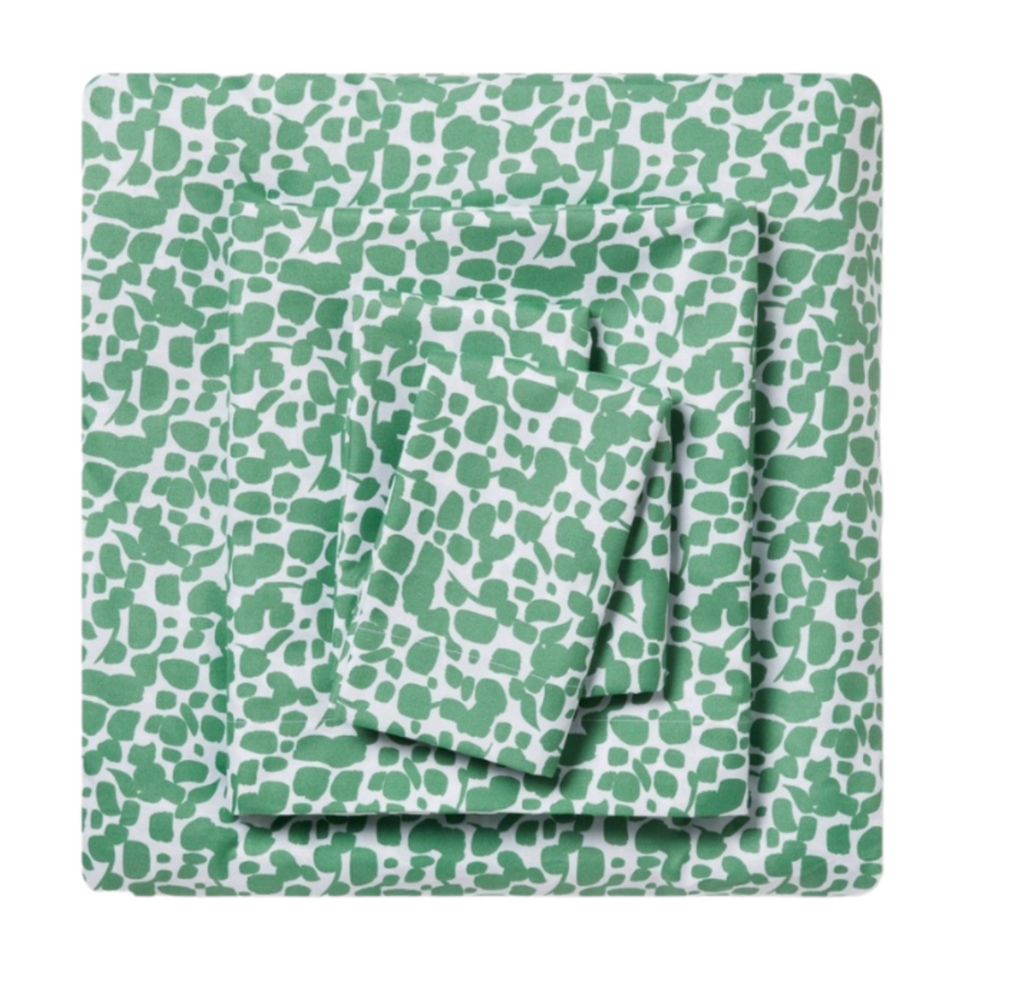 King Printed Microfiber Sheet Set Green Dot - Room Essentials