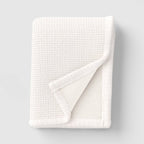 Chenille Knit Throw Blanket with Faux Shearling Reverse Ivory - Threshold