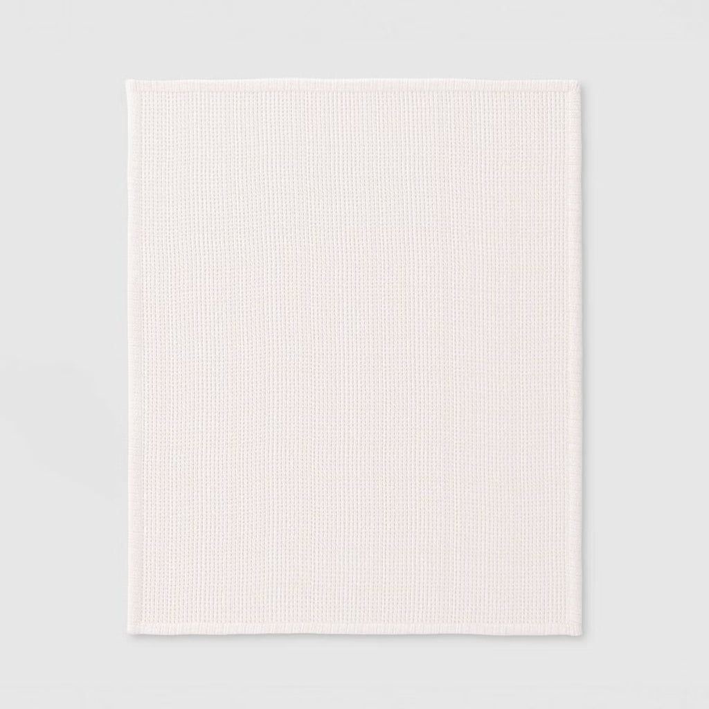 Chenille Knit Throw Blanket with Faux Shearling Reverse Ivory - Threshold