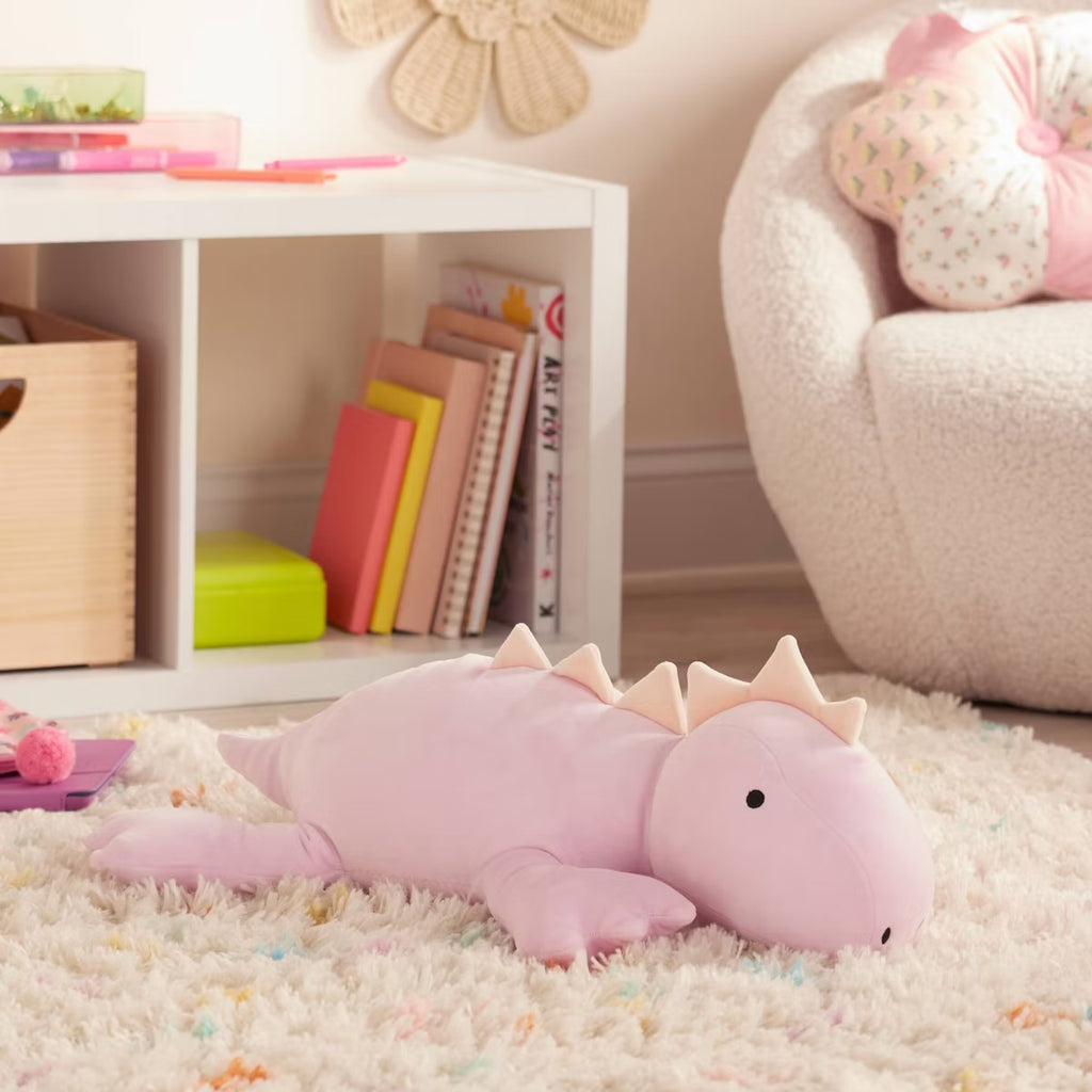 Dinosaur Weighted Plush Kids' Throw Pillow Purple - Pillowfort