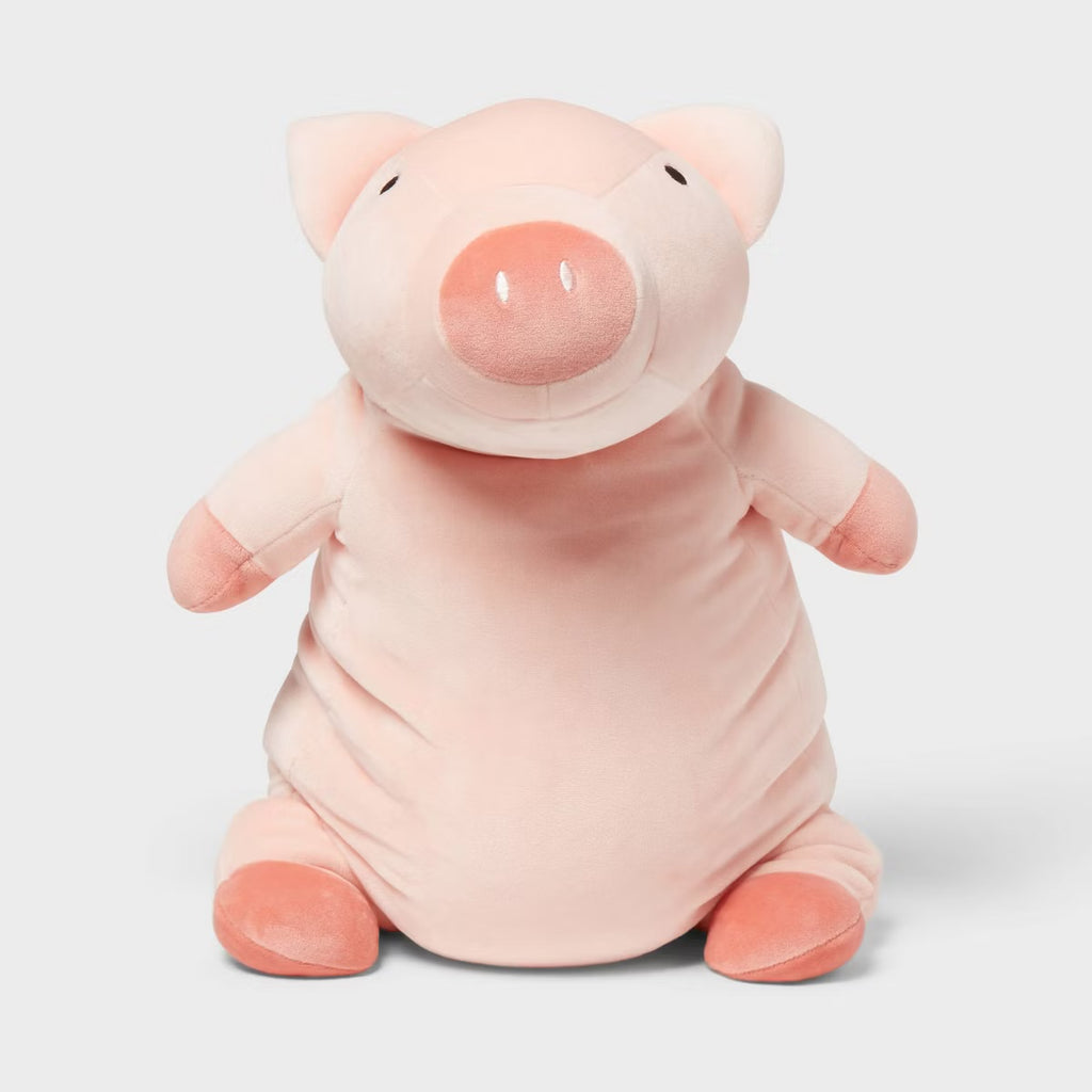 Pig Weighted Plush Kids' Throw Pillow Pink - Pillowfort