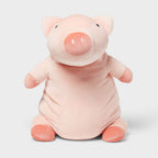 Pig Weighted Plush Kids' Throw Pillow Pink - Pillowfort