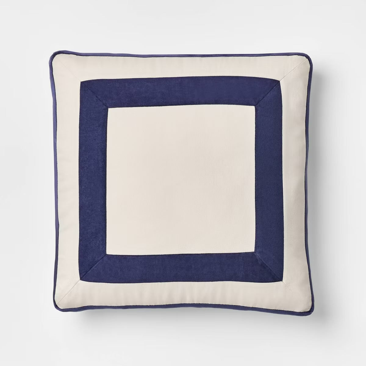 22" Velvet Border Pillow Navy - Threshold designed with Studio McGee