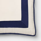 22" Velvet Border Pillow Navy - Threshold designed with Studio McGee