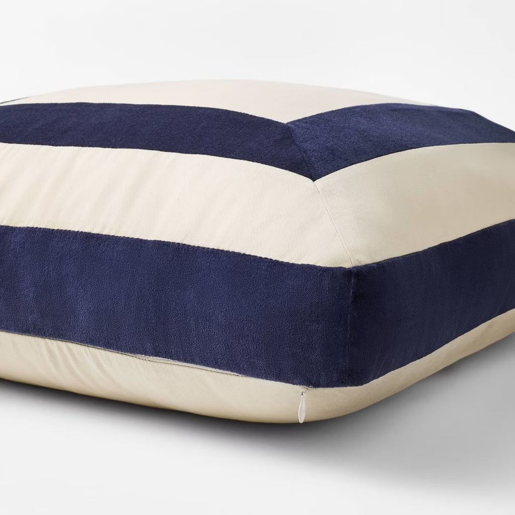 22" Velvet Border Pillow Navy - Threshold designed with Studio McGee