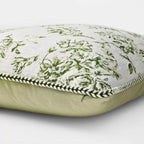 Oversized Square Floral Jacquard Pillow Green - Threshold designed with Studio McGee