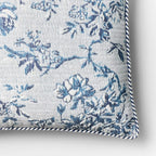 Oversized Square Floral Jacquard Pillow Blue - Threshold designed with Studio McGee