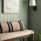 Oversized Lumbar Woven Stripe Pillow Neutral/Black - Threshold