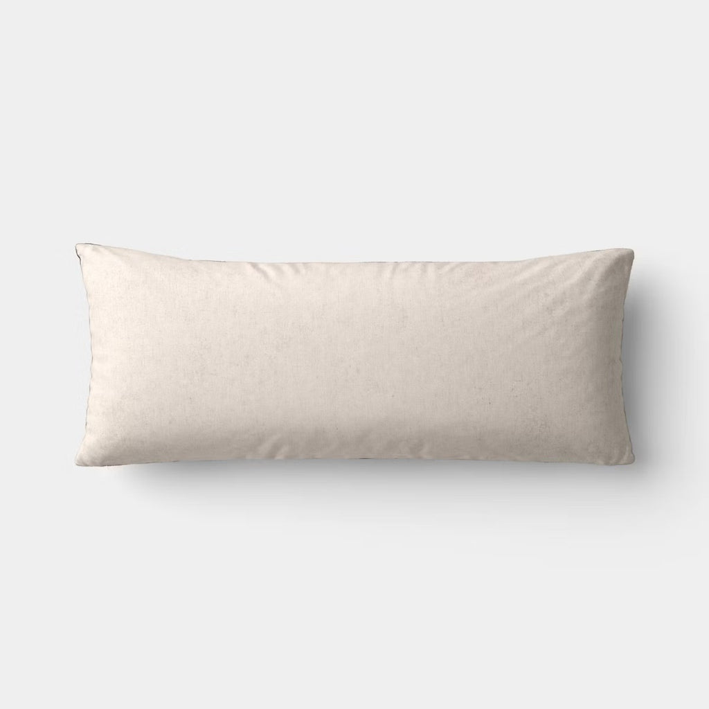 Oversized Lumbar Woven Stripe Pillow Neutral/Black - Threshold