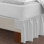 King Ruffled Bed Skirt White - Magic Skirt