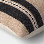 Oversized Lumbar Woven Stripe Pillow Neutral/Black - Threshold