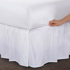 King Ruffled Bed Skirt White - Magic Skirt