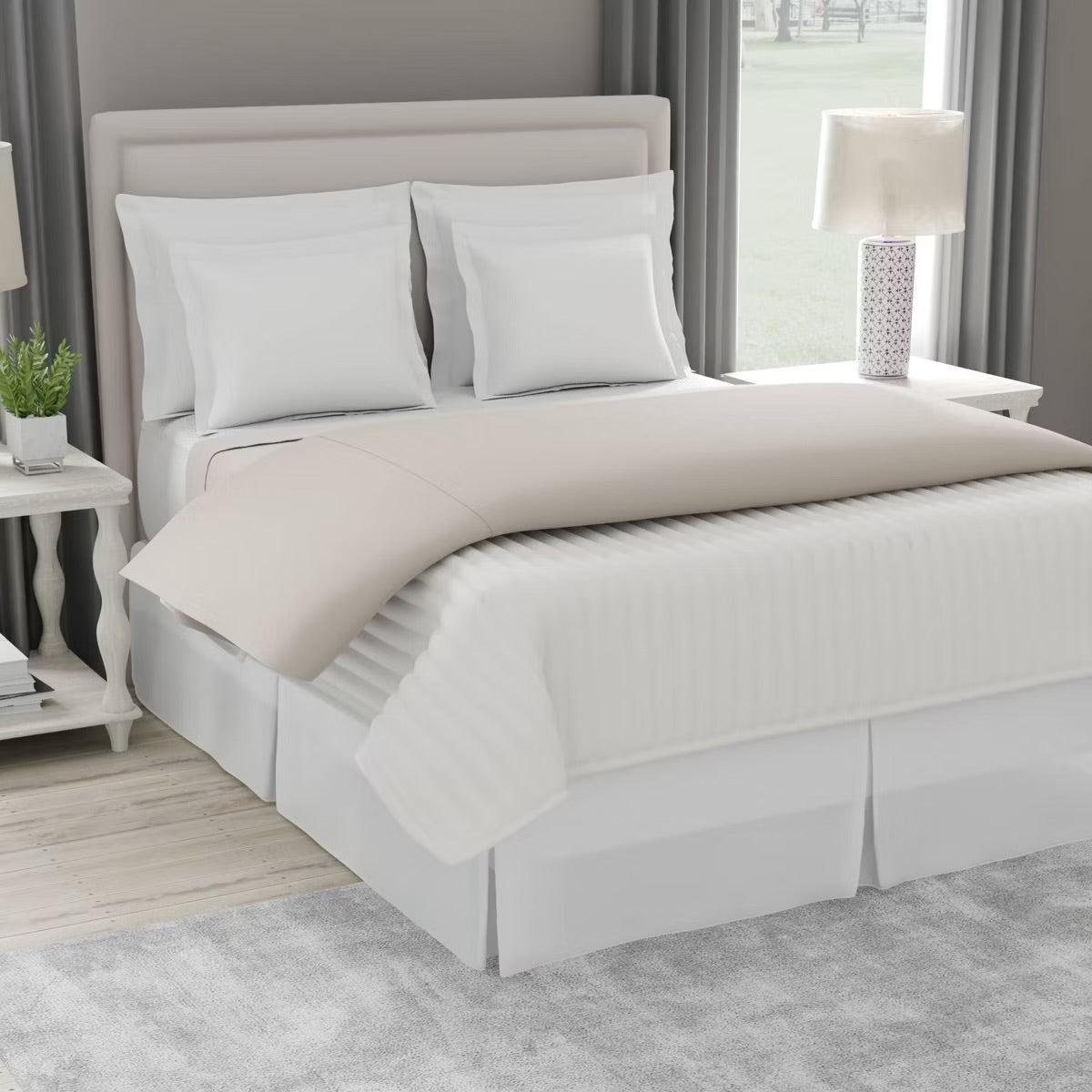 King Tailored Bedskirt White - Magic Skirt