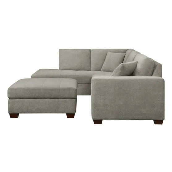 Thomasville Miles Left-hand Facing 3-piece Fabric Sectional with Storage Ottoman