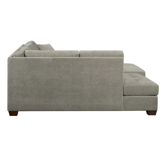 Thomasville Miles Left-hand Facing 3-piece Fabric Sectional with Storage Ottoman