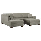 Thomasville Miles Left-hand Facing 3-piece Fabric Sectional with Storage Ottoman