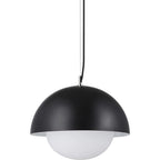 Antonio LED 1575 inch Matte Black and Etched White Pendant Ceiling Light