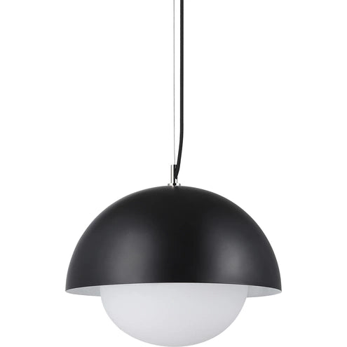 Antonio LED 1575 inch Matte Black and Etched White Pendant Ceiling Light