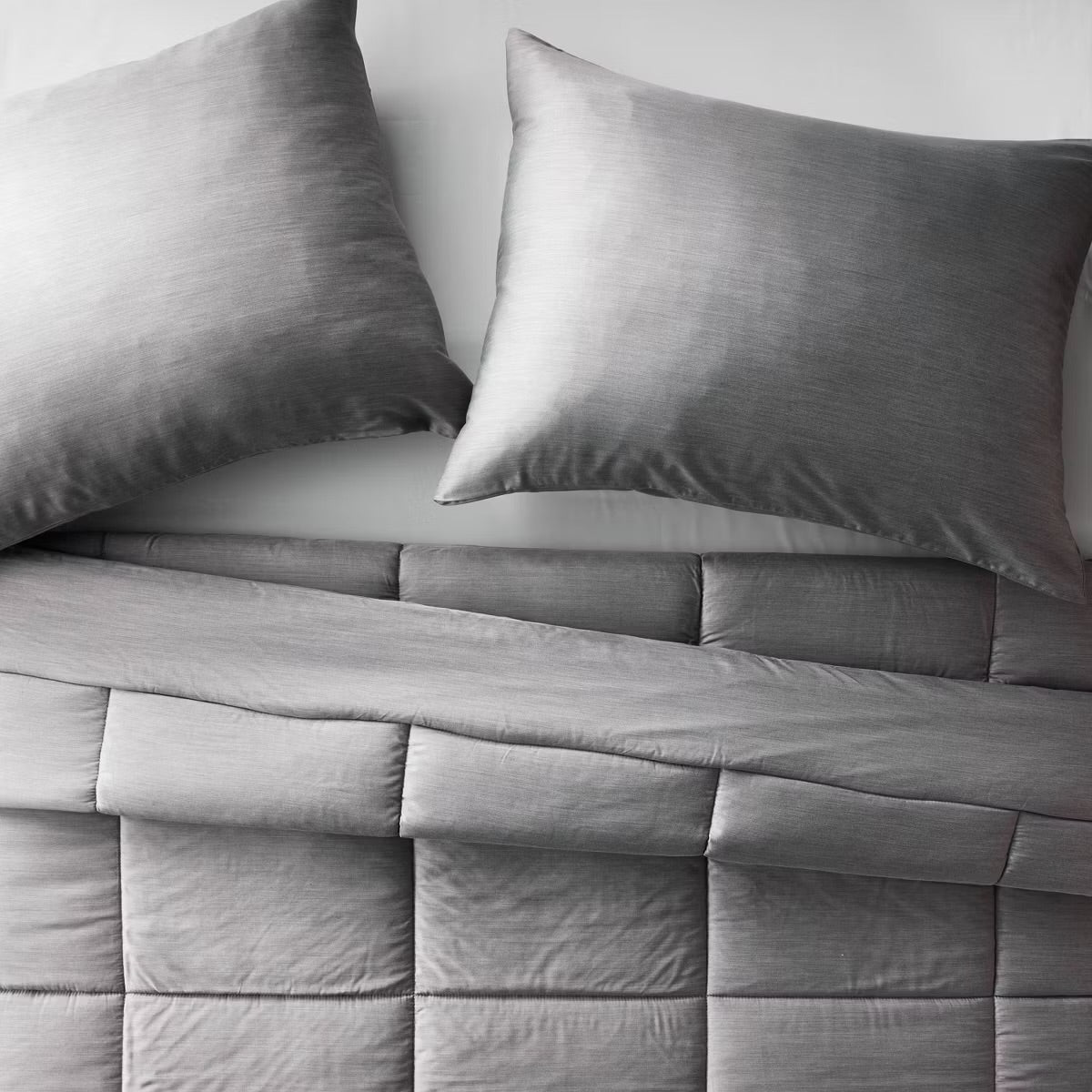 King/California King Rayon from Bamboo Comforter Set Dark Gray - Casaluna