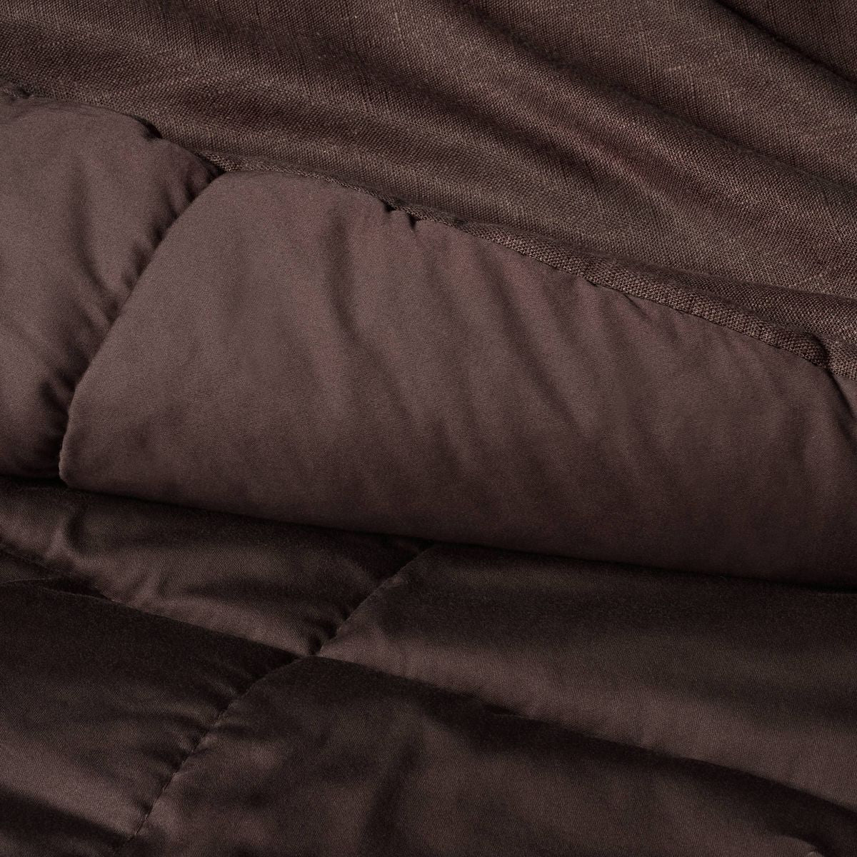 King Heavyweight Linen Blend Comforter and Sham Set Dark Fig - Casaluna