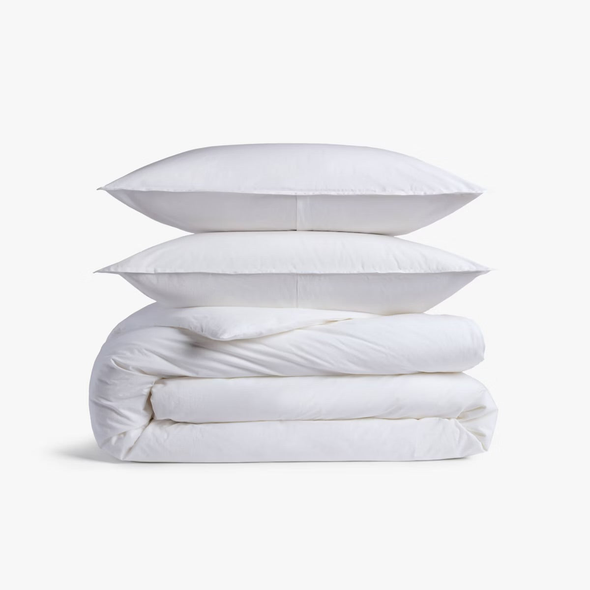Full/Queen Casual Organic Cotton Duvet Cover & Sham Set White - Parachute
