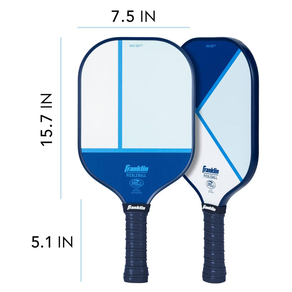 Franklin Sports 2 Player Poly Paddle with Ball Set - Blue/Light Blue: Fiberglass Pickleball Equipment