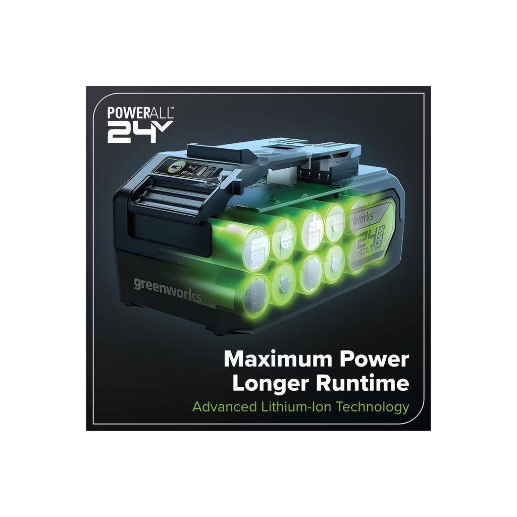 Greenworks POWERALL 2x24V 21" Self-Propelled Mower with (2) 5.0Ah Batteries and Charger