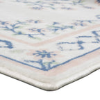 4’ x 6’ Mohawk Lattice Border Floral Woven Area Rug Cream