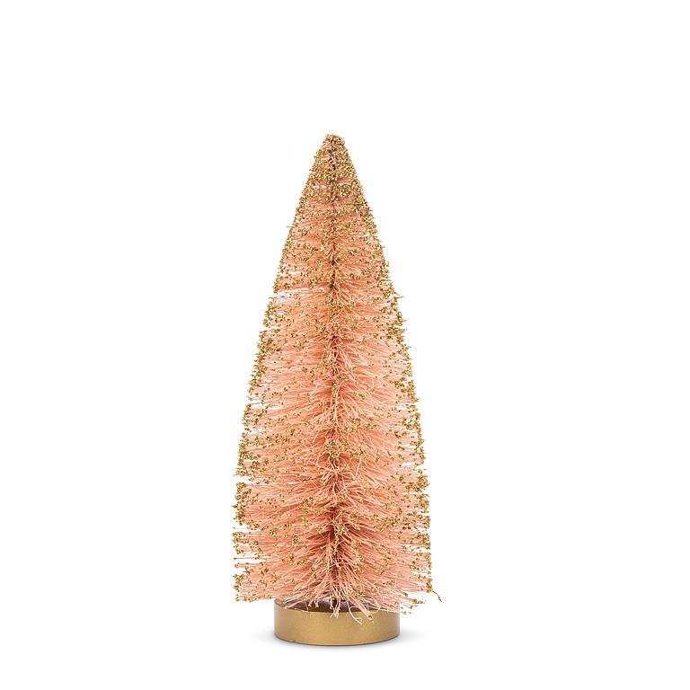 9’H Medium Brush Tree with Glitter-Pink