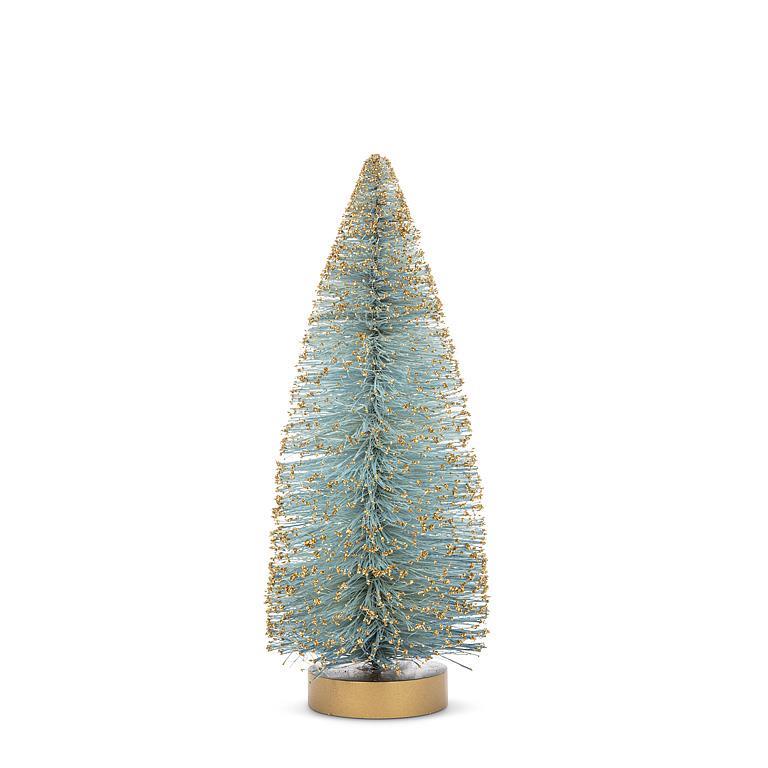 9’H Medium Brush Tree with Glitter -Green