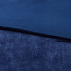 Twin/Twin Extra Long Corduroy Plaid Comforter Navy Blue - Room Essentials
