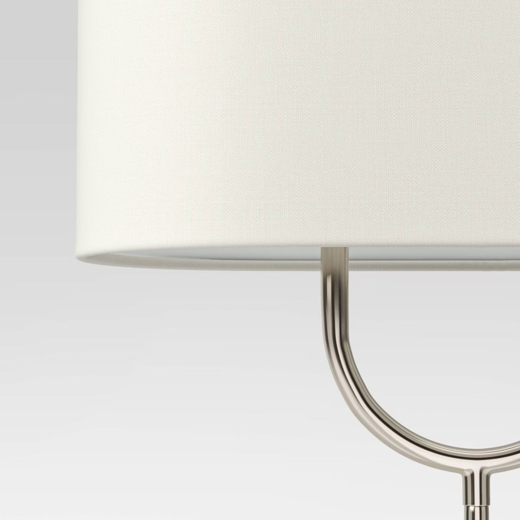 Modern Ring Floor Lamp Brushed Nickel Finish - Threshold