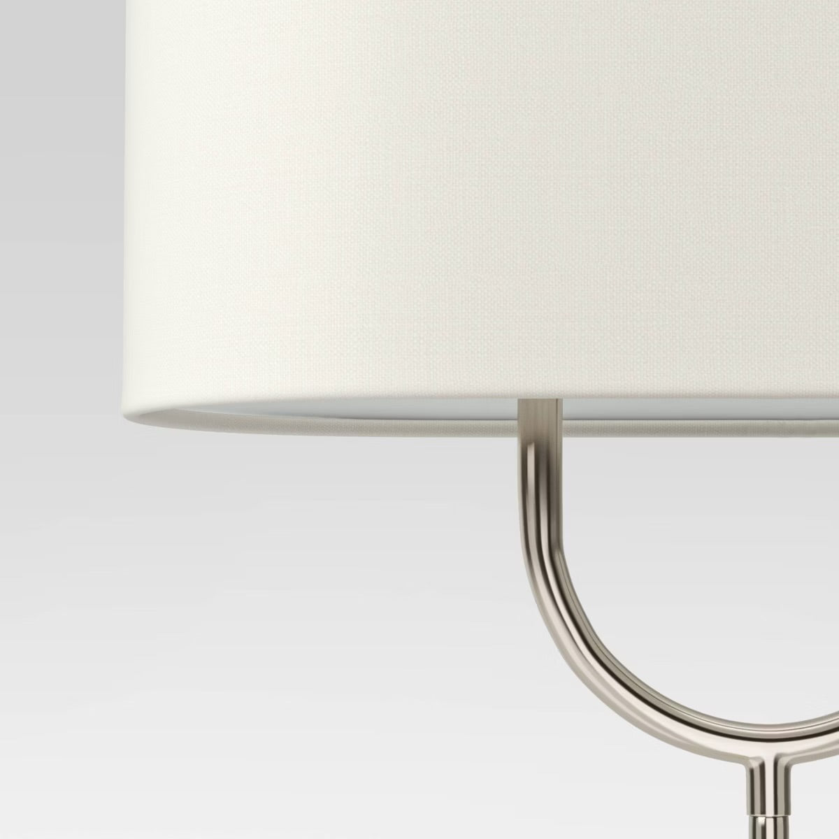 Modern Ring Floor Lamp Brushed Nickel Finish - Threshold