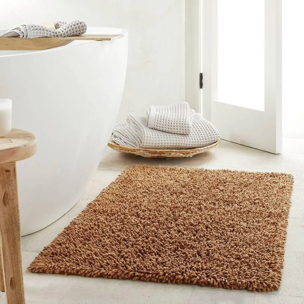 24"x40" Melange Looped Bath Rug Warm Brown - Casaluna