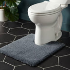 Spa Plush Contour Bath Rug Slate Blue - Threshold