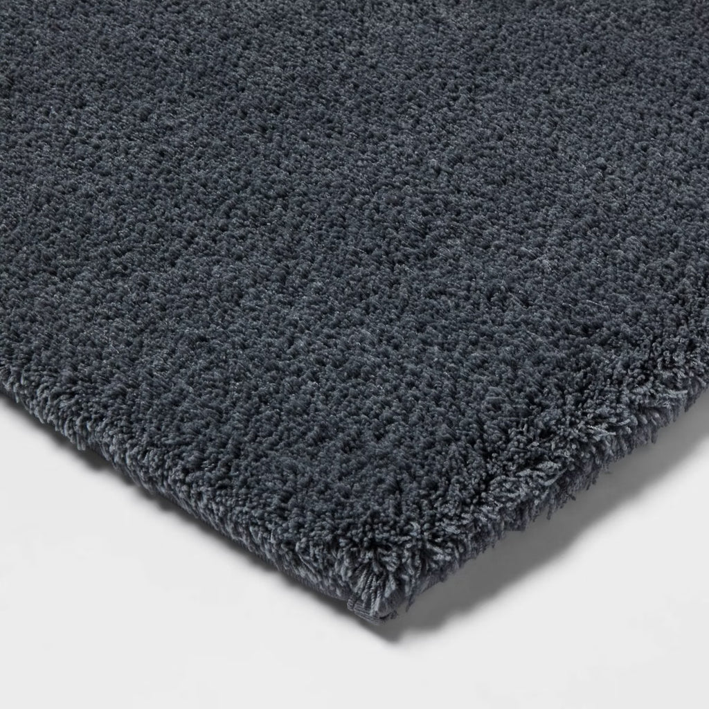 Spa Plush Contour Bath Rug Slate Blue - Threshold