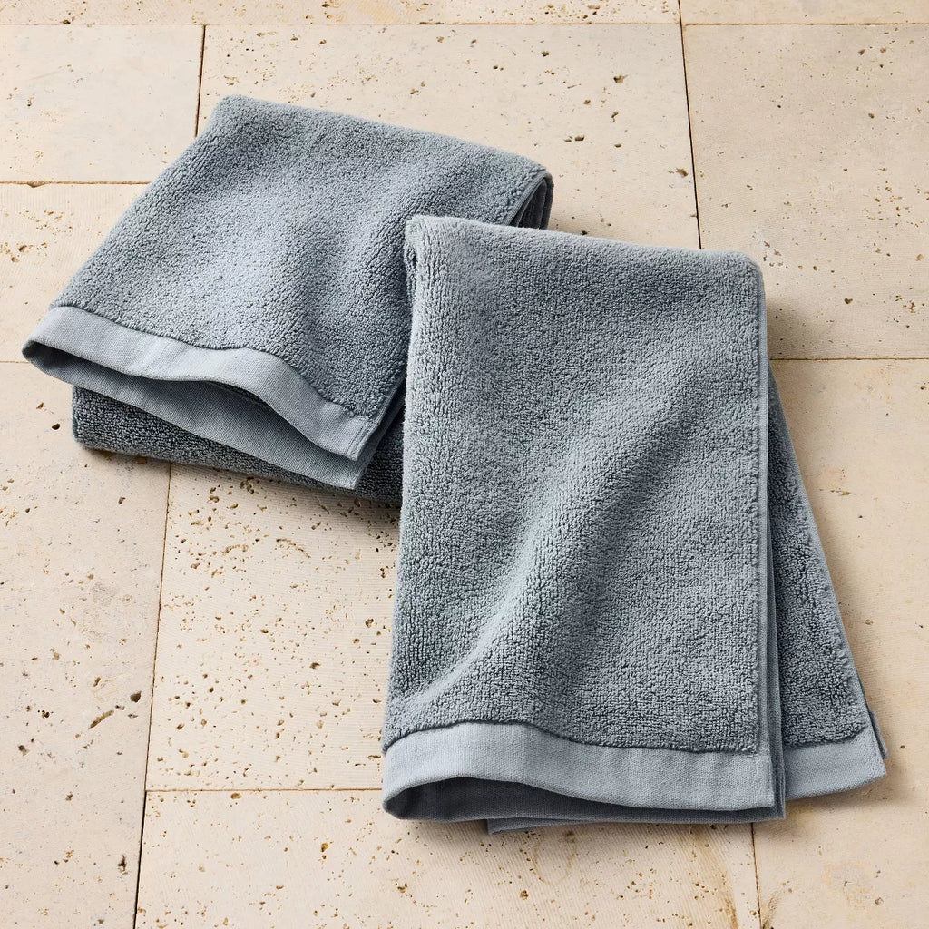 2pk Modal Hand Towel Mineral Blue - Casaluna