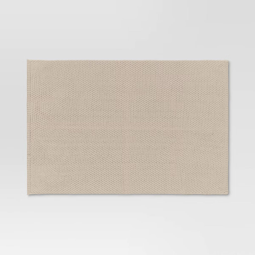 Oversized Recycled Knit Throw Blanket Off-White - Threshold