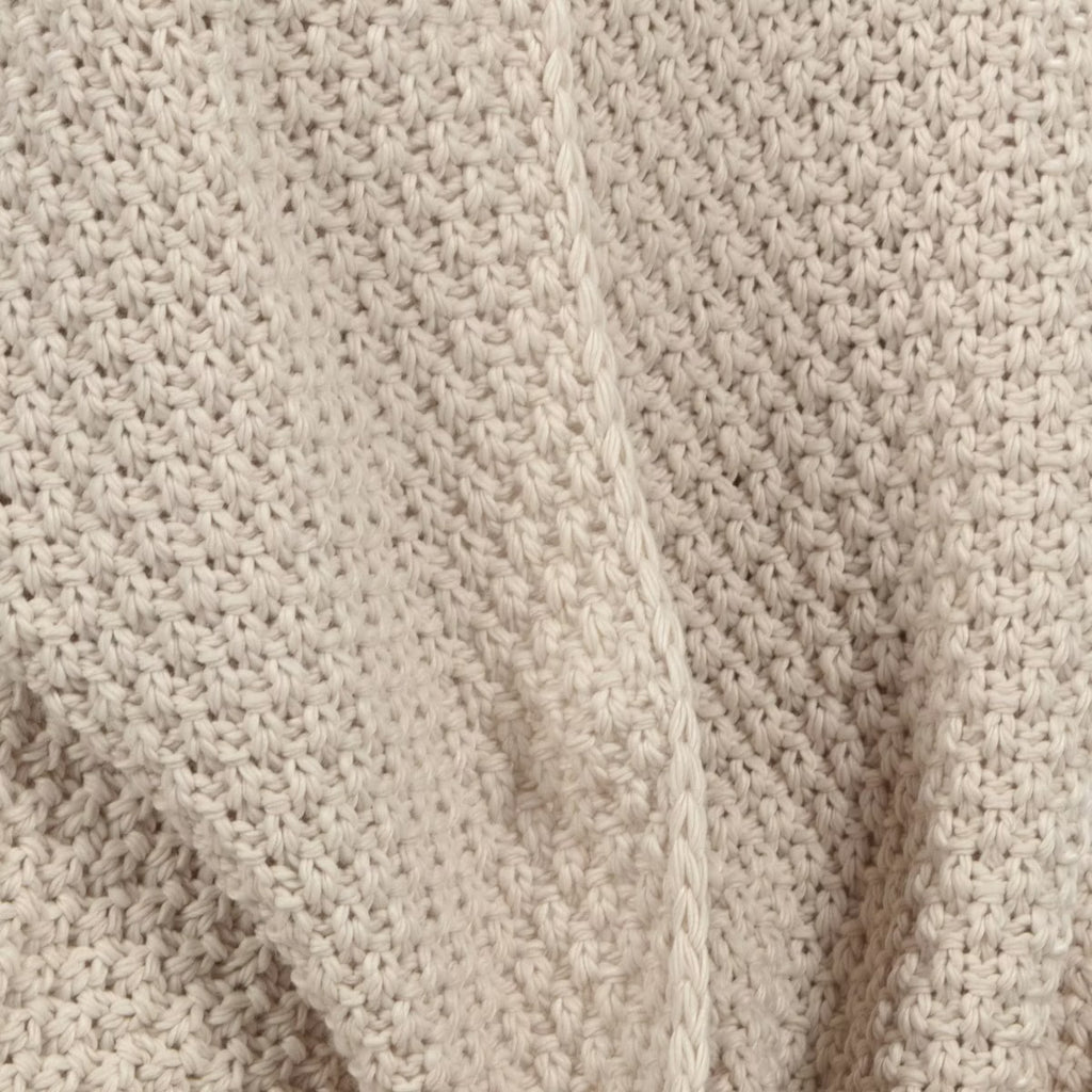 Oversized Recycled Knit Throw Blanket Off-White - Threshold