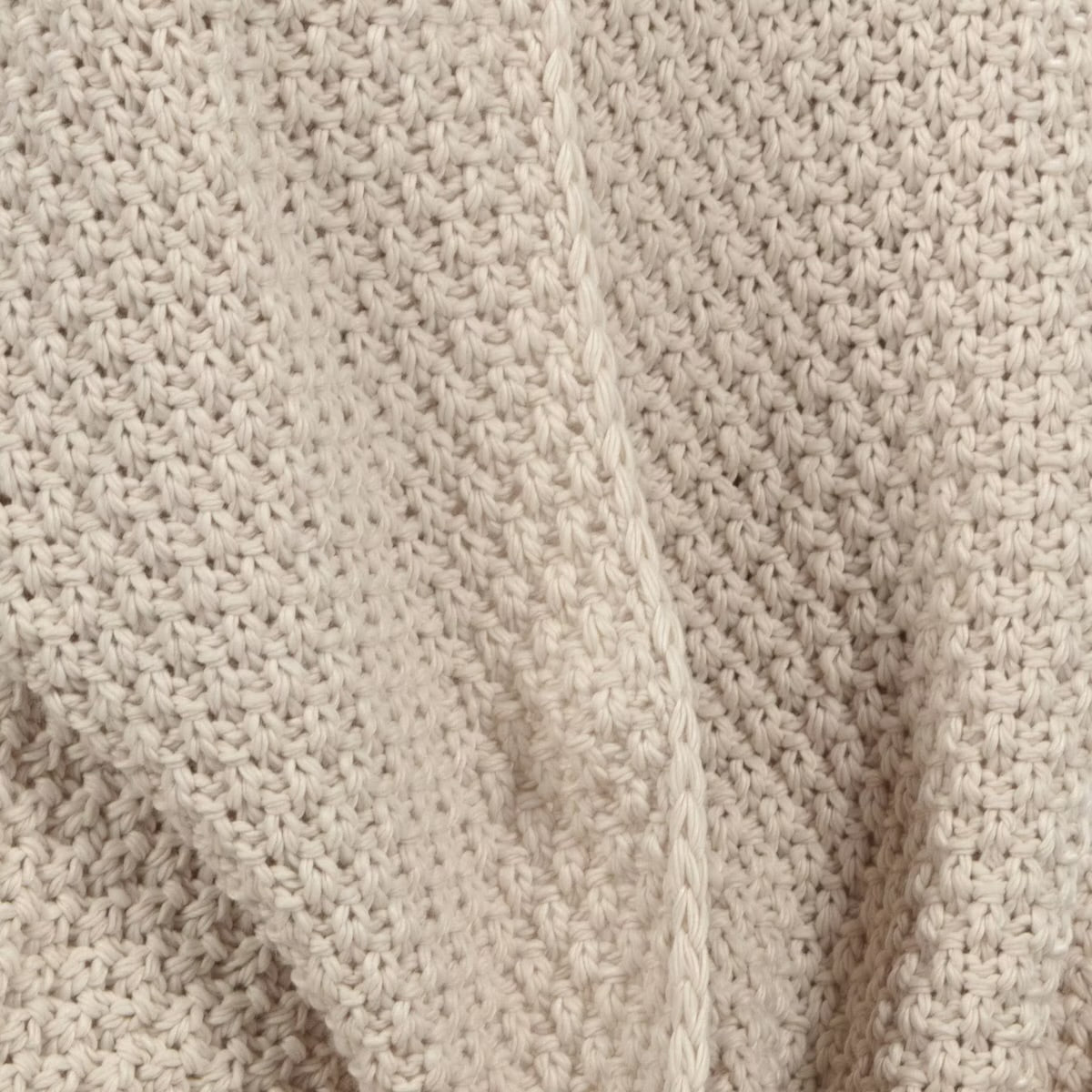 Oversized Recycled Knit Throw Blanket Off-White - Threshold